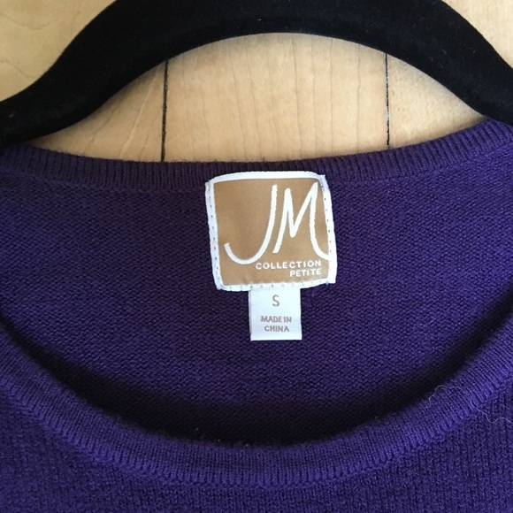 JM Collection petite purple sweater size small - Picture 3 of 7